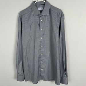 Eton Long Sleeve Mens Collared Shirt Contemporary Fit Sz 17.5 / 44 Cotton‎ Print